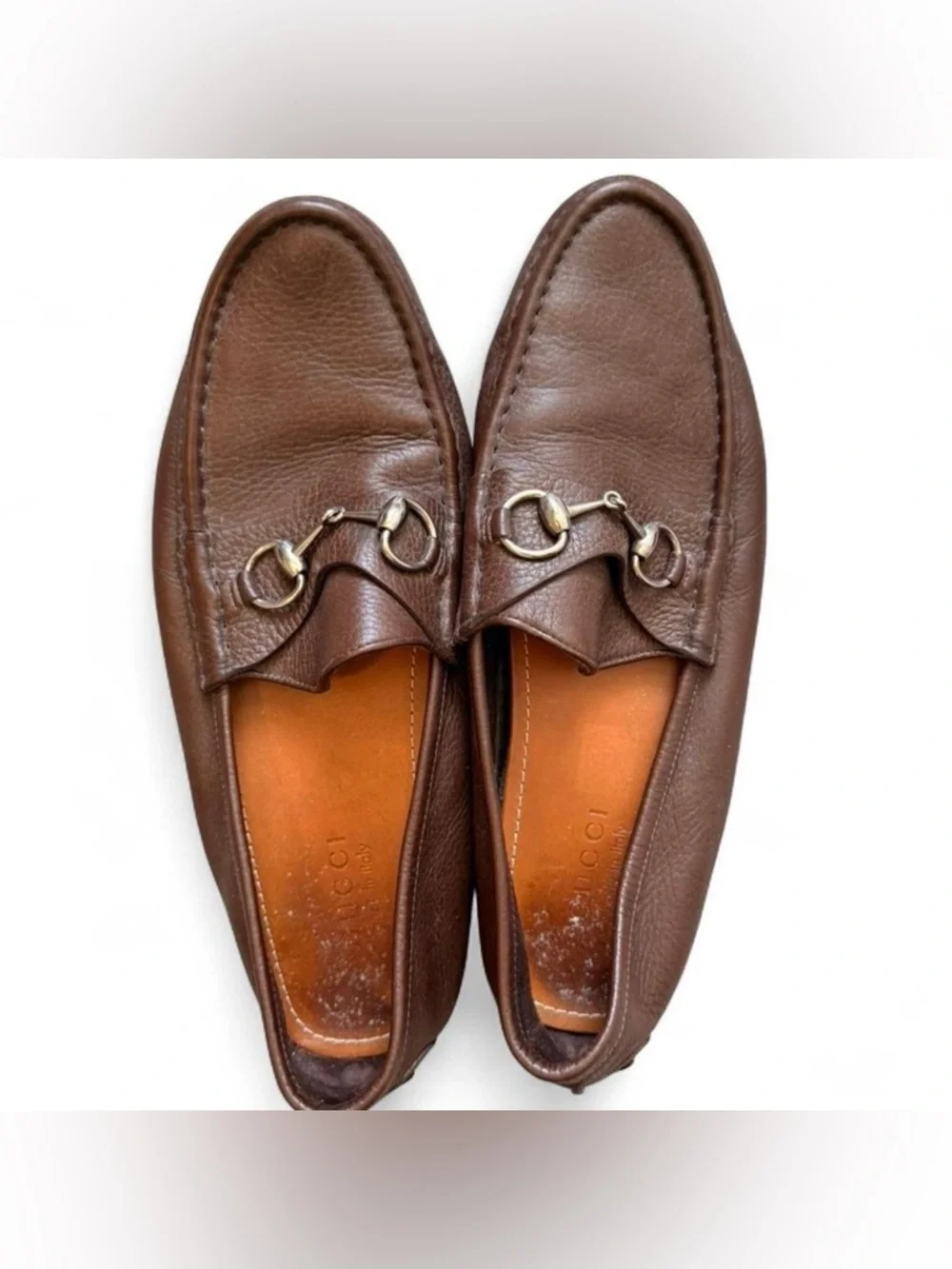 Vintage Gucci Brown Leather Loafers with Horsebit Detail - Picture 2 of 7